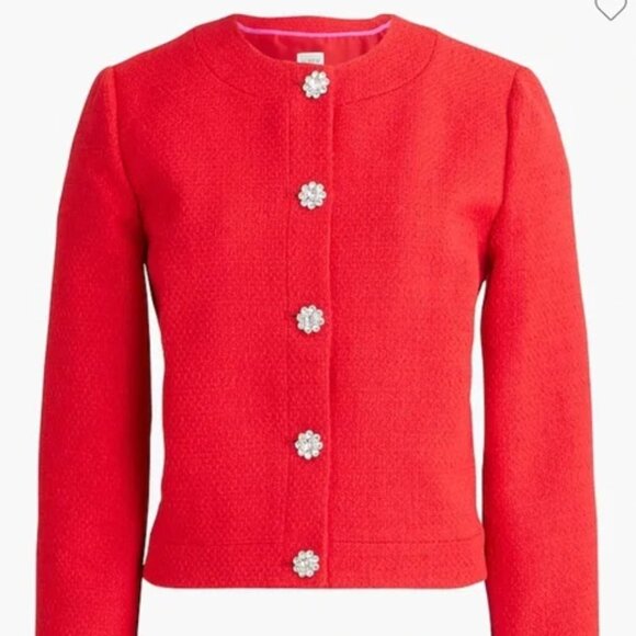 Tweed lady jacket with jeweled buttons - Picture 2 of 3